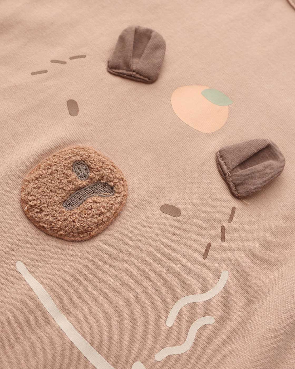 Pre-order: Capybara In Onsen Long Sleeves Baby Romper