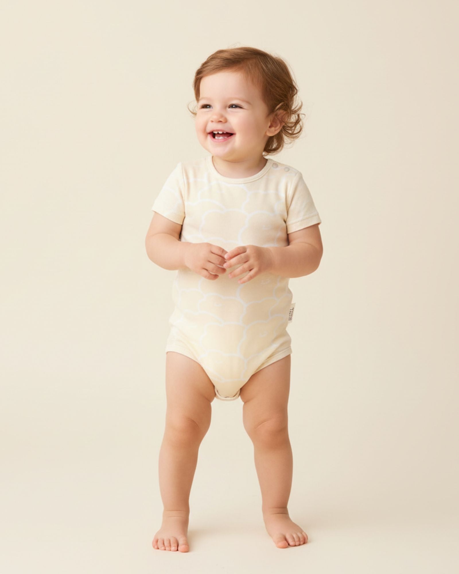 Cloud Baby Lounge Romper - Butterscotch