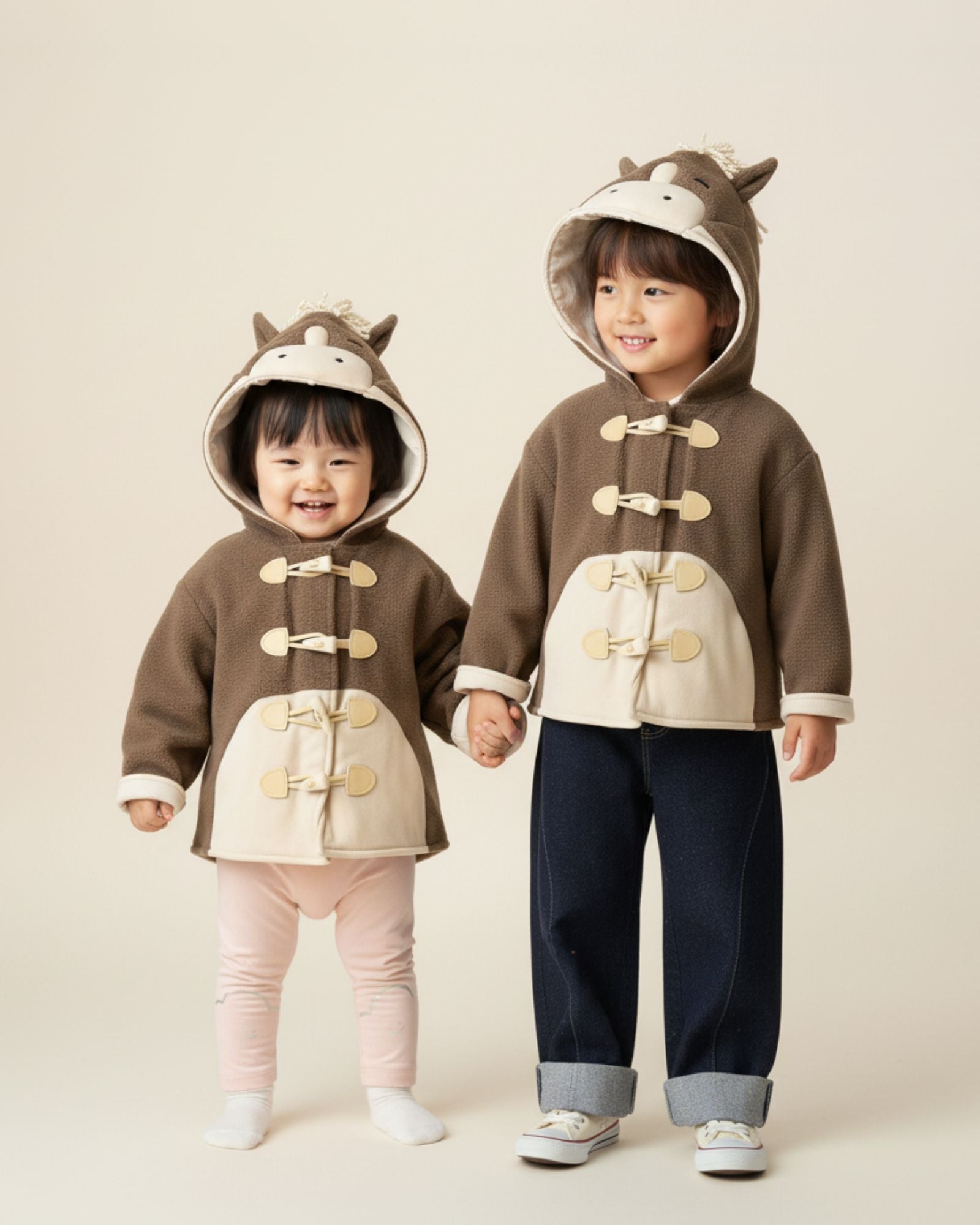 予約注文: ポニー フリースフード付きジャケット