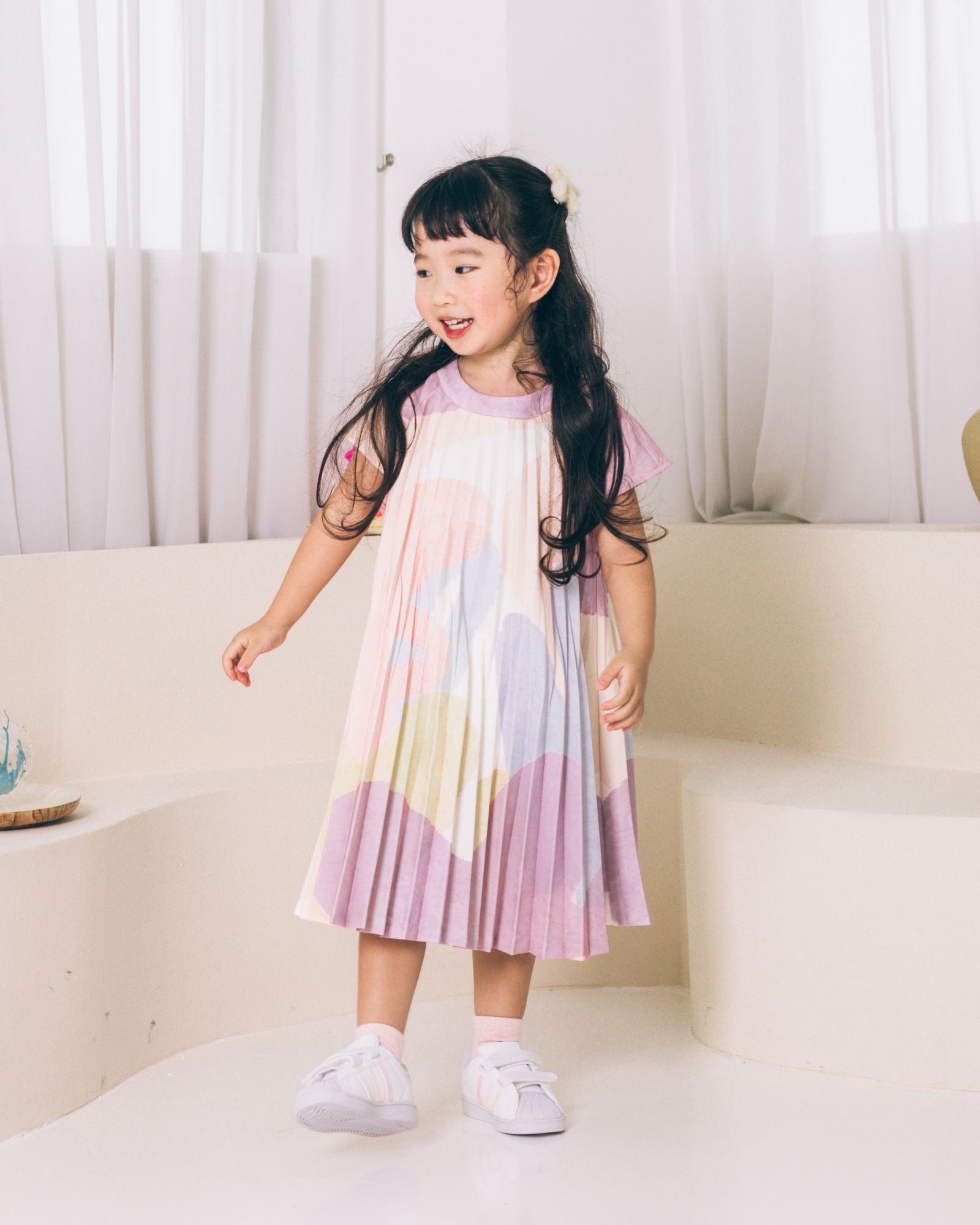 Online-exclusive: Lucky Reef Butterfly Pleated Dress