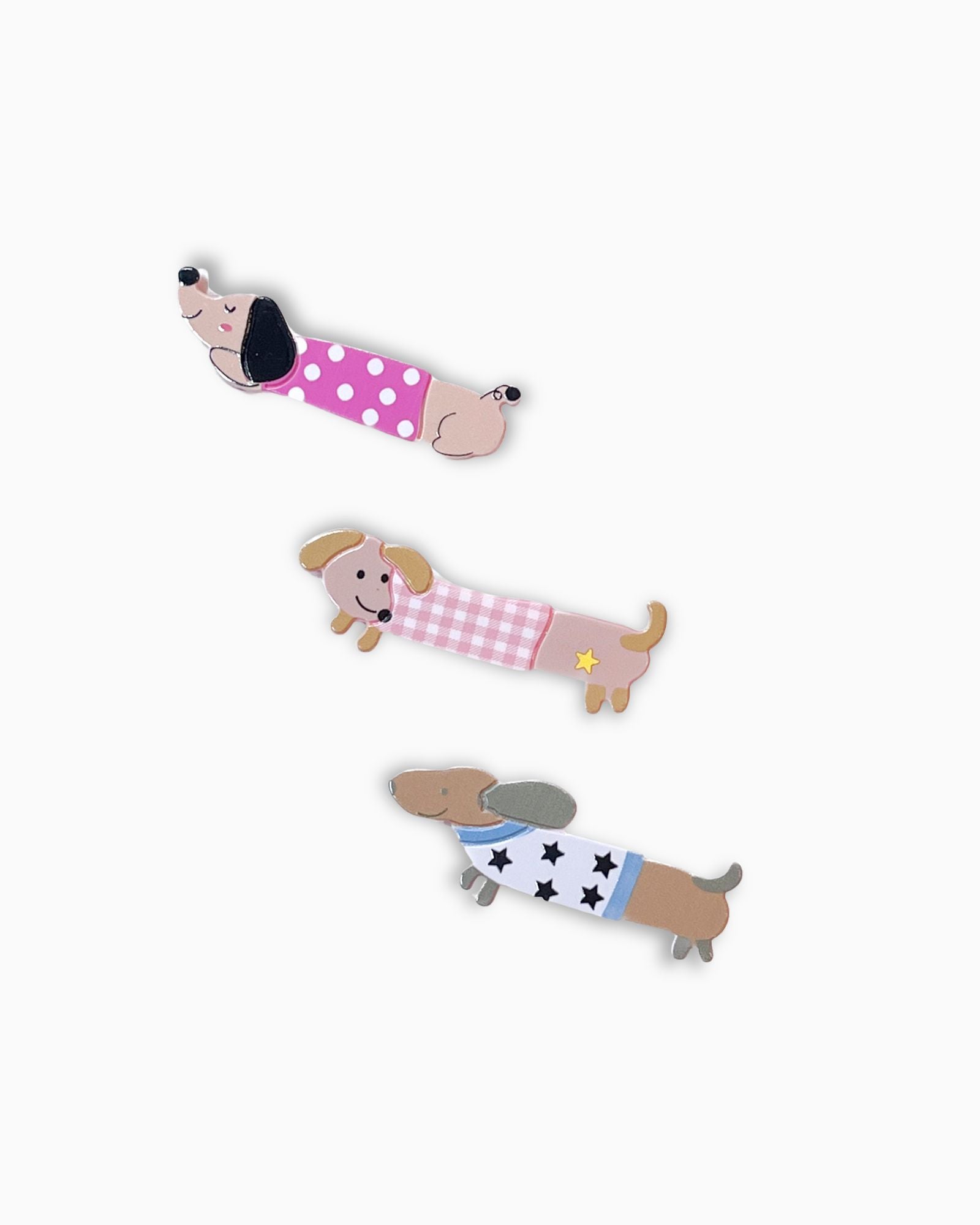 Trio Doggo Hair Clips