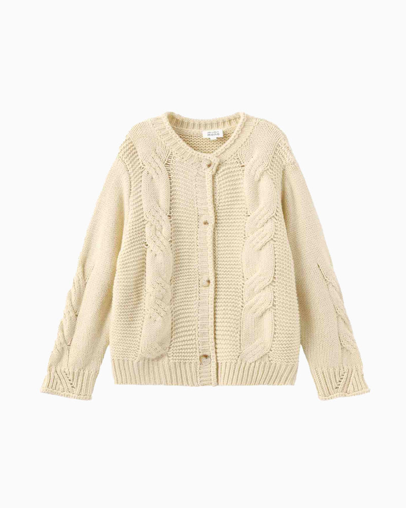 Cream Knitted Cardigan