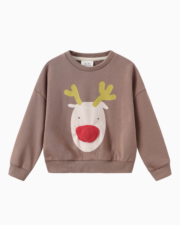 Reindeer Oversized Pullover (Kids & Adults)