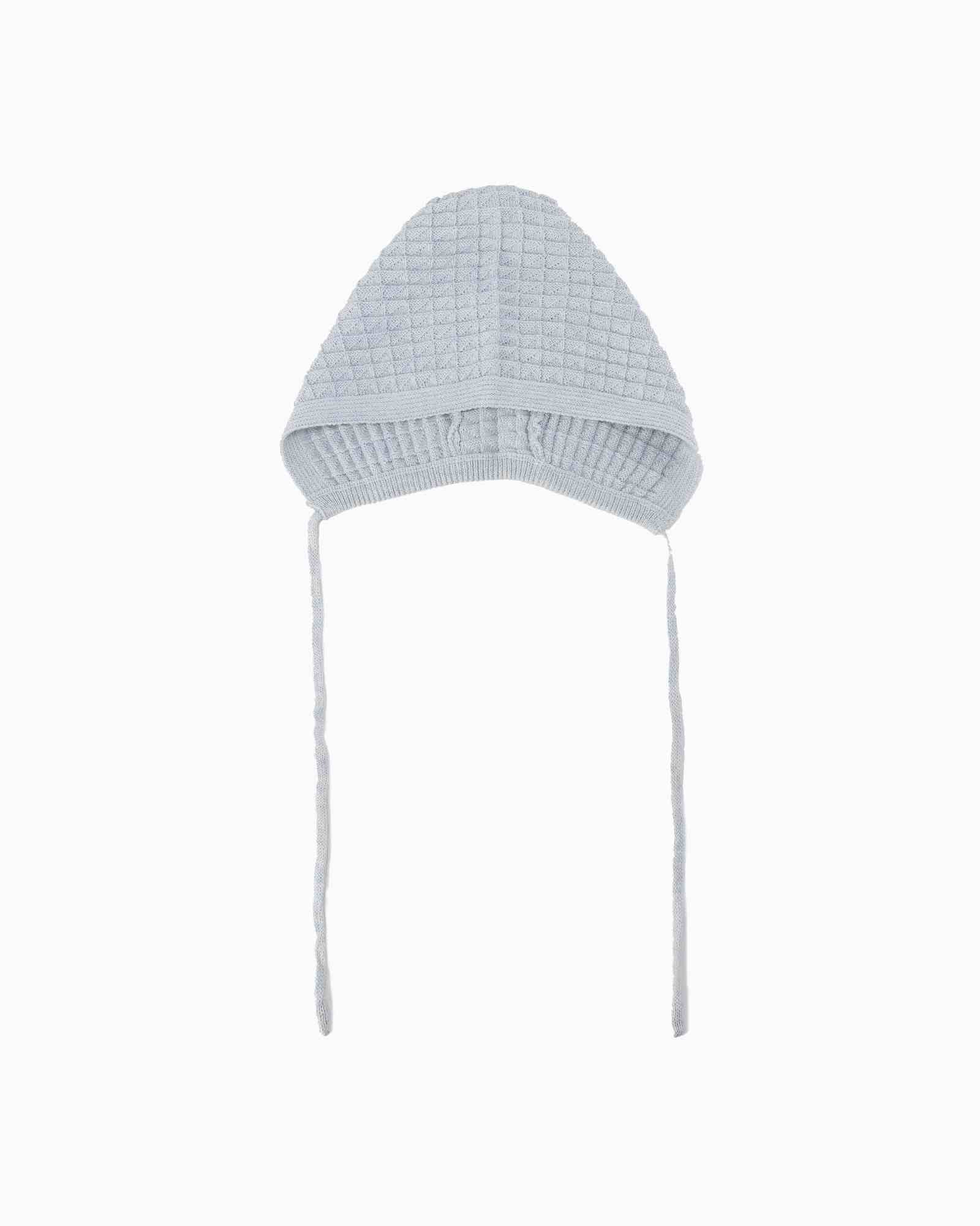 Knitted Waffle Baby Bonnet