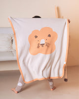 Lion Knitted Blanket