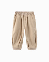 Khaki Baggy Pleated Pants