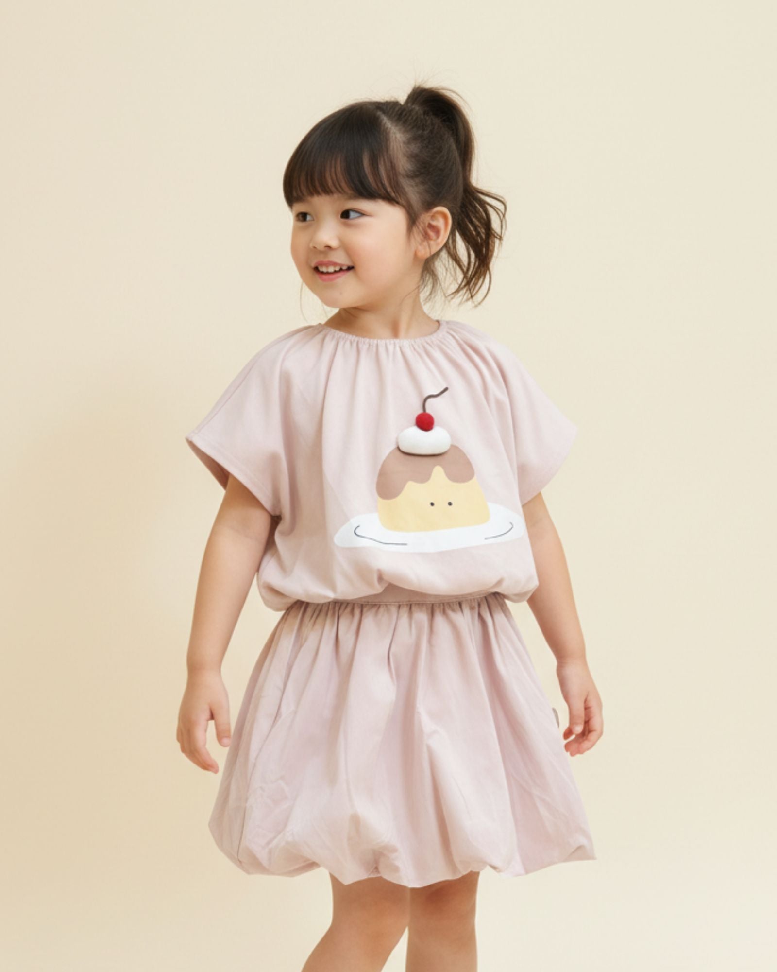 Pre-order: Cherry Top Pudding Cropped Kids Tee