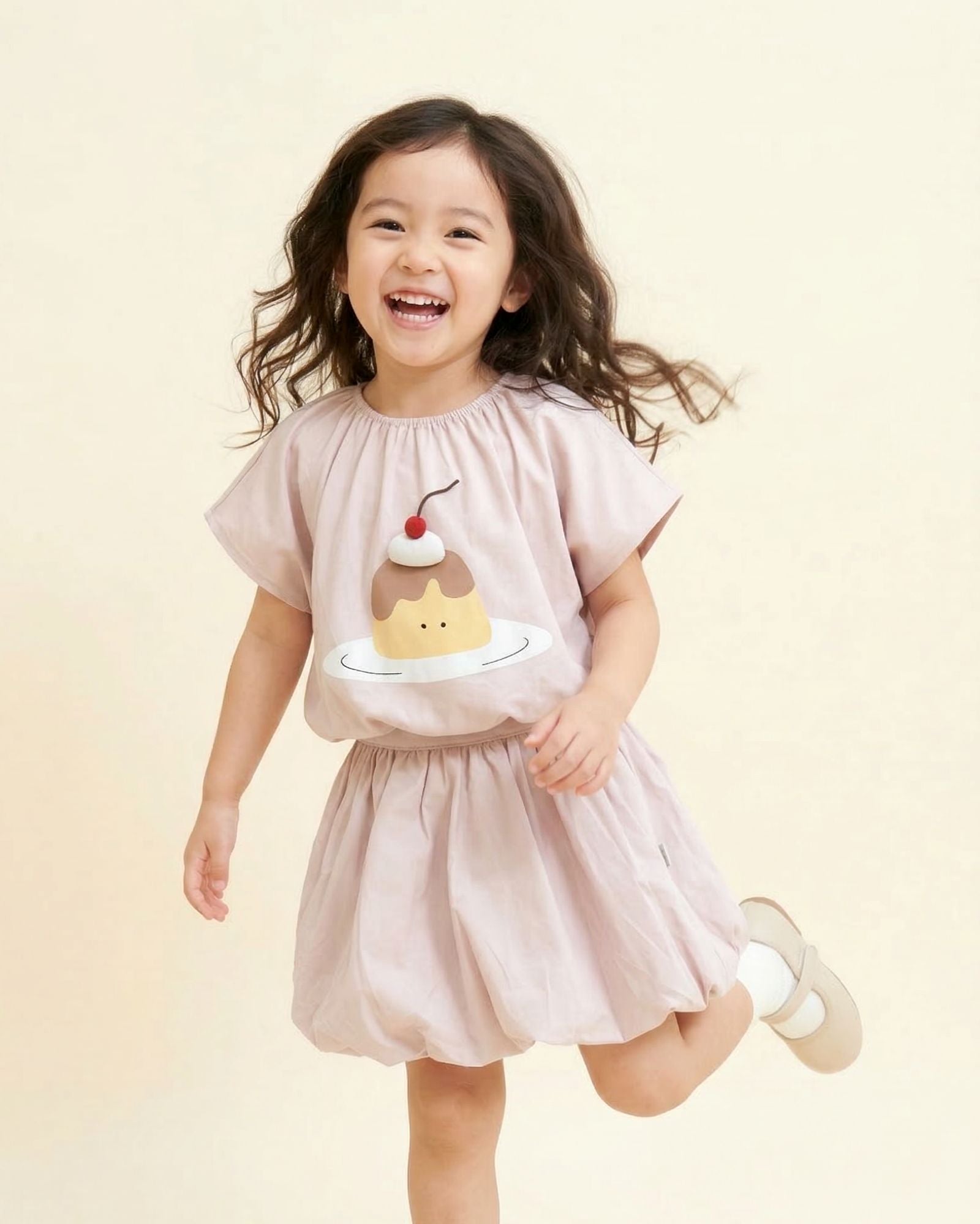 Pre-order: Cherry Top Pudding Cropped Kids Tee