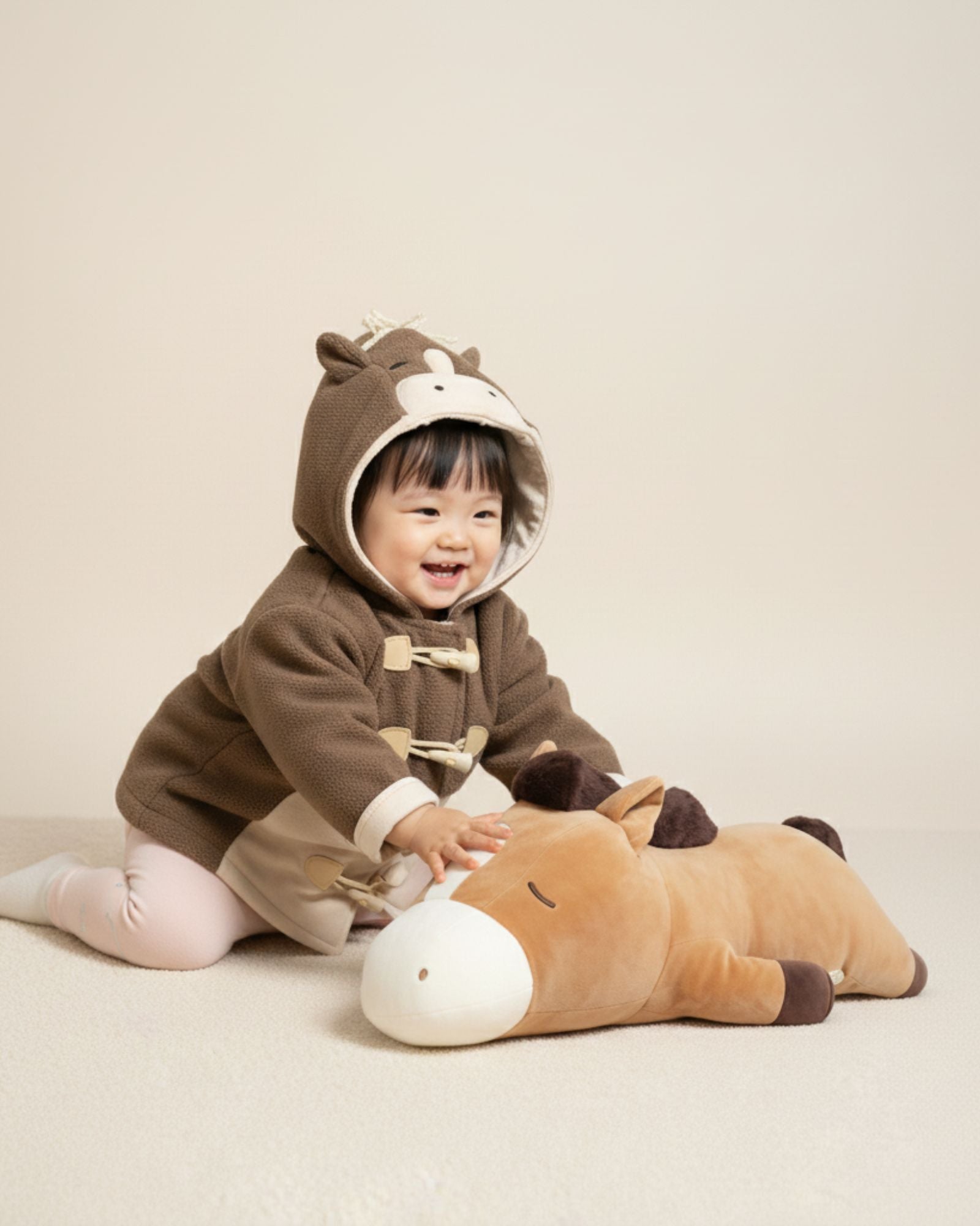 予約注文: ポニー フリースフード付きジャケット