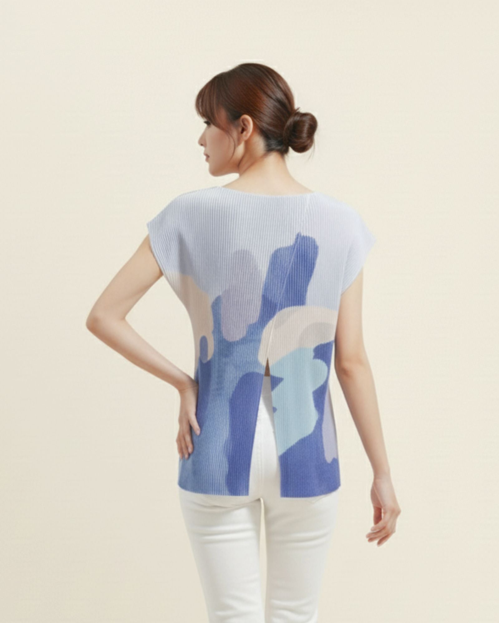 Online-exclusive: Moonlit Glow Crystal Pleated Top