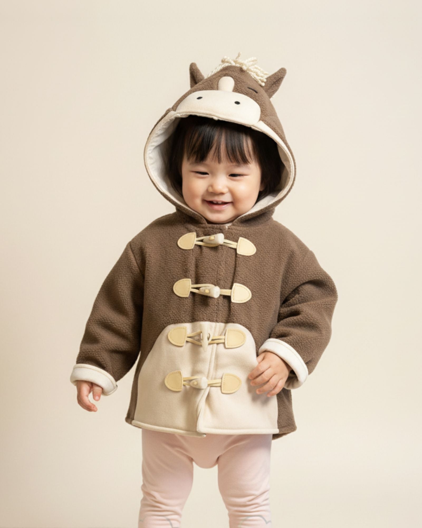 予約注文: ポニー フリースフード付きジャケット