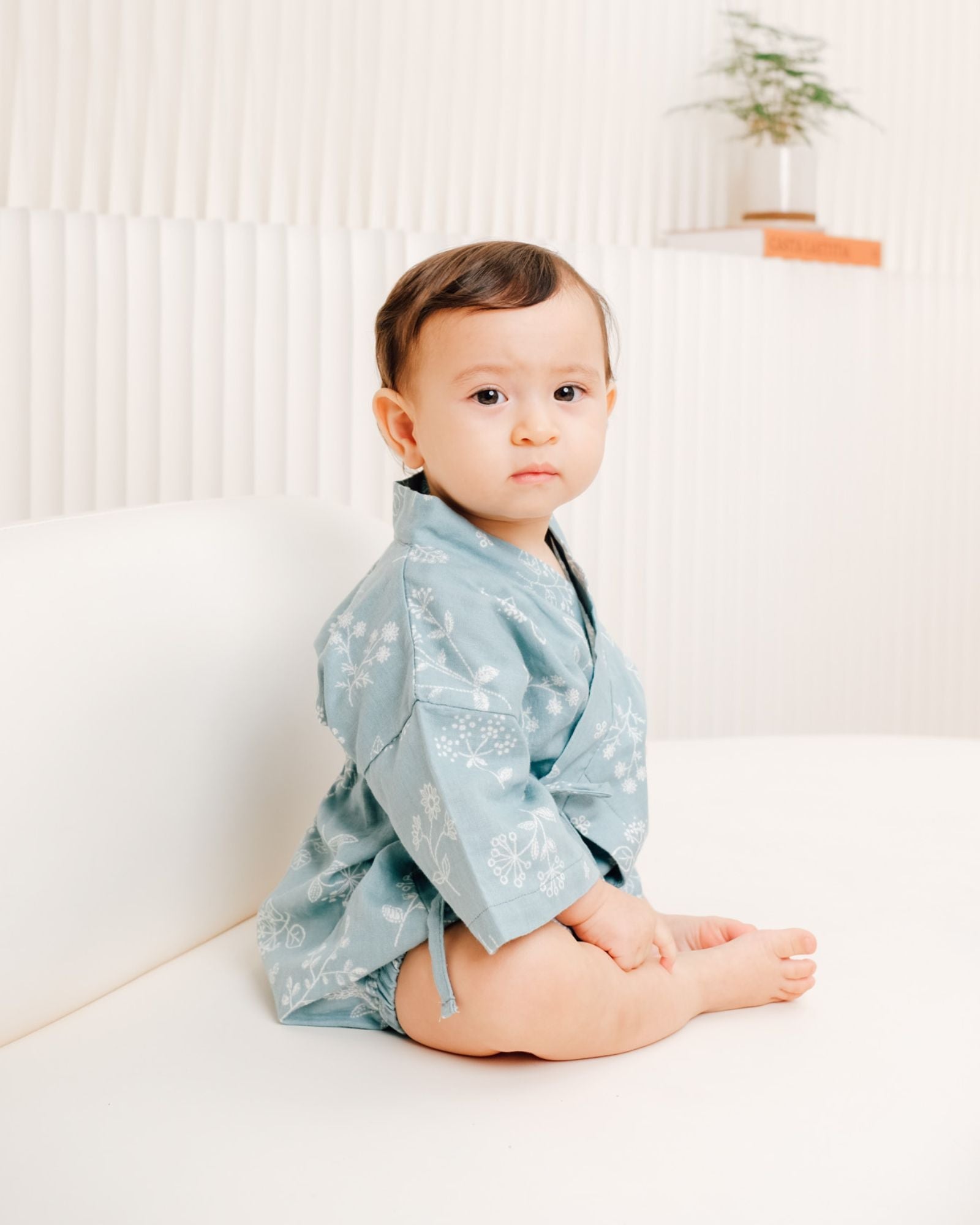 Dandelion Baby Kimono - Teal