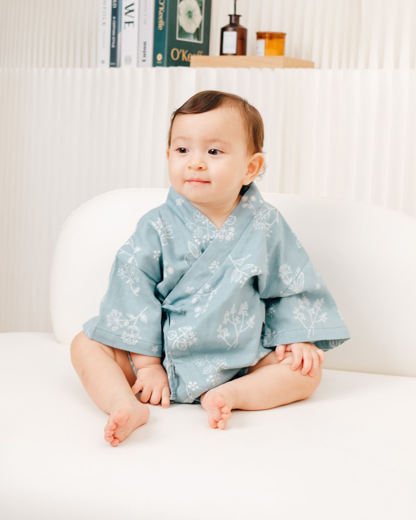 Dandelion Baby Kimono - Teal