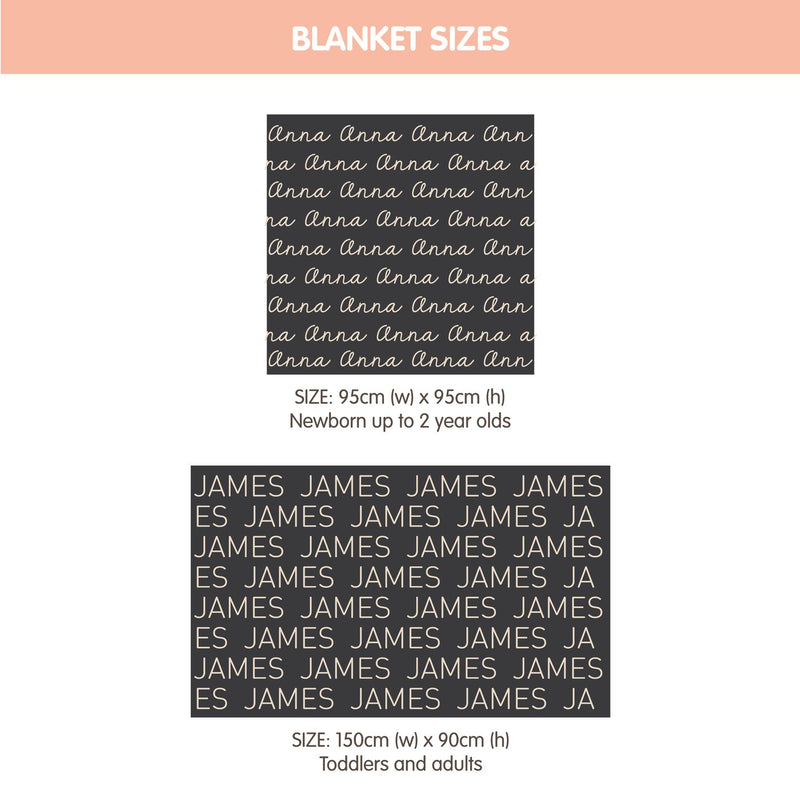 Personalized Blanket (Light Pink Background)