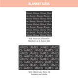Personalized Blanket (Charcoal Background)