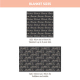 Personalized Blanket (Oatmeal Background)
